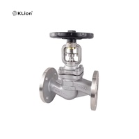Válvula de Globo KLION RTS WJ41 SS304 316 con Sello de Fuelle y Control Manual PN16 PN25, para Aceite Caliente, Vapor y Agua a Alta Temperatura DN15