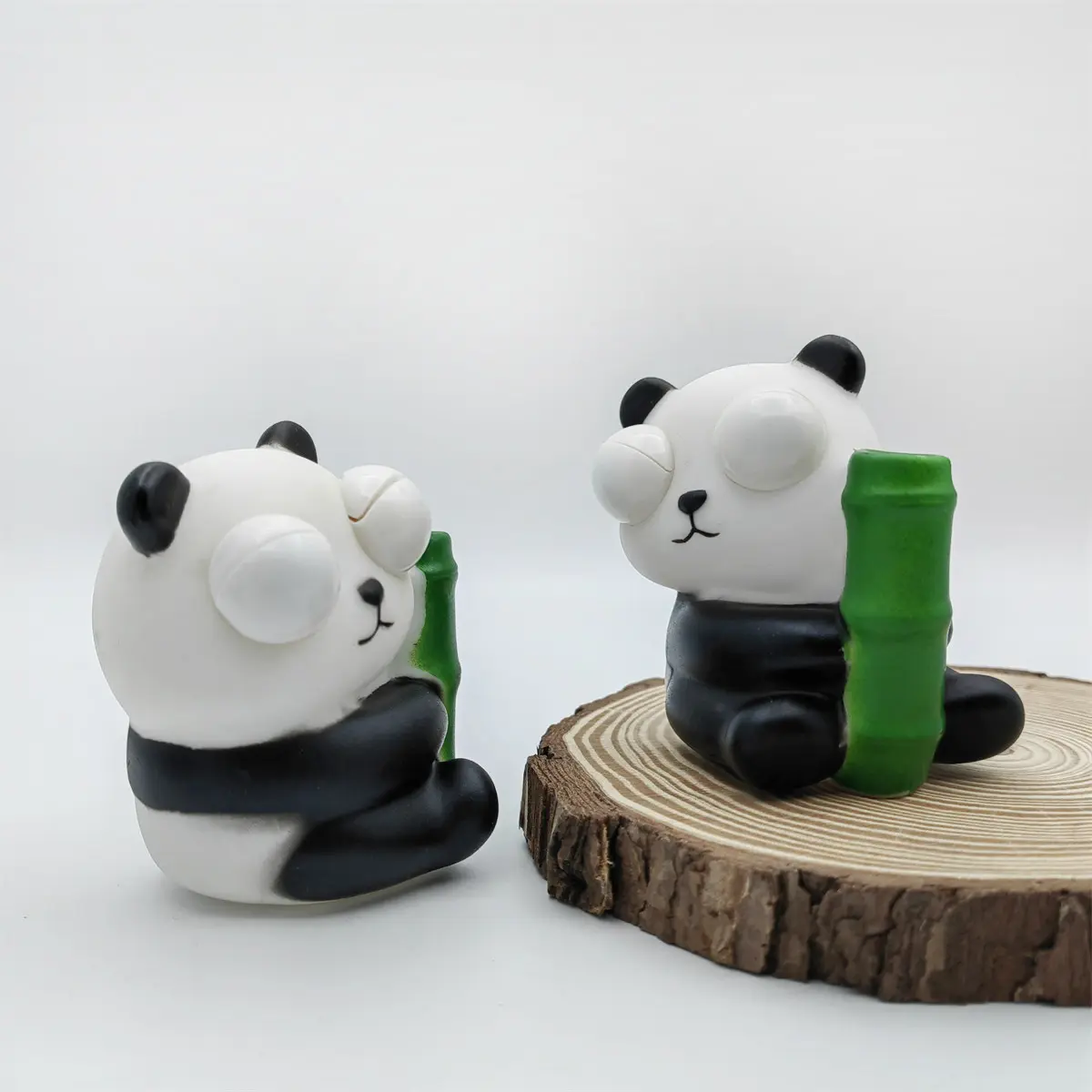 Nieuwe Kawaii Dier Speelgoed Plastic Rubber Vinyl Eye Knijpt Schattige Panda Lastig Knijp Stress Speelgoed