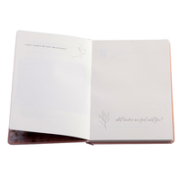 Impression personnalisée couverture rigide Manifestation objectif agenda quotidien planificateur A5 rose cahier flanelle couverture en lin auto-amour Journal