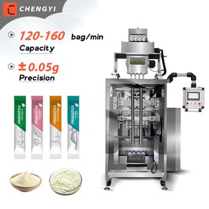 Máquina Manual de Empaquetado de 4 Carriles para Bolsas de Papel con Sellado Trasero, para Probióticos, Café y Alimentos en Polvo - Product Image 1