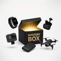 Kotak Misteri Elektronik dengan Smartphone dan 2 Elektronik Acak, Smart Watch, Earphone TWS, Kamera, Speaker, Mungkin Termasuk Tablet sebagai Hadiah