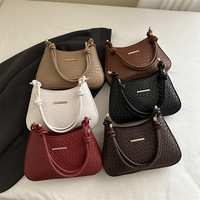 Nouveau Sac à Bandoulière Uni en Polyester avec Fermeture Éclair, Collection Printemps 2025 – Sac à Main Élégant et Tendance pour Femme