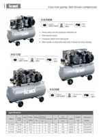 Compresseur d'Air à Piston OEM Luowei avec Pompe en Fonte, Entraînement par Courroie, Monophasé, 0,75~15KW, 8 bars