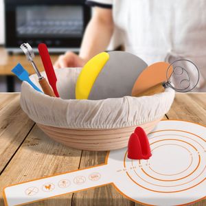 Sourdough Bread Proofing Baskets 9 Inch Sourdough Starter Kit Premium <b>Baking</b> Scale Digital Kitchen Scale Bread Basket Set - Product Image 4