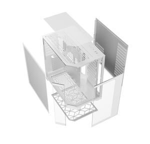 Factory White ATX MATX PC Gaming Case <span class=keywords><strong>Computer</strong></span> Case Gabinete Gamer Carcasa Estuches y torres con vidrio templado para PC - Product Image 6