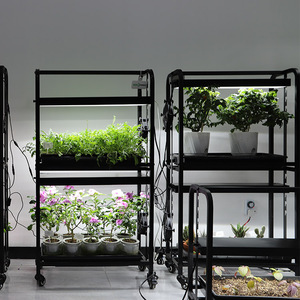 Sistema de Cultivo Inteligente Multifuncional para Jardín con Ruedas Móviles, Altura Ajustable, Luz LED y Estante para Cultivo - Product Image 1