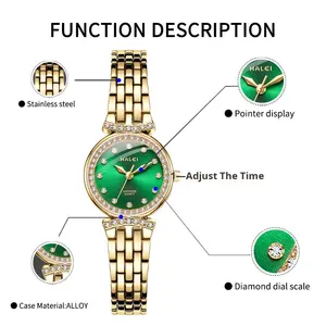 スターラダー 5011L ゴールド腕時計 レディース、ファッションクォーツ腕時計 レディース、防水腕時計 デザイナー腕時計 有名ブランド - Product Image 2