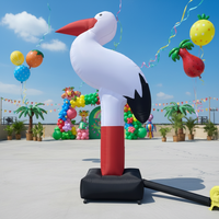 Perroquet gonflable géant de 3 m avec logo personnalisé, oiseau gonflable accrocheur pour les promotions, le marketing et la décoration d'événements