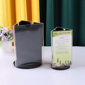 Xoay Máy tính để bàn rõ ràng Acrylic tam giác bảng đứng đơn chủ 3 bên bảng Đăng chủ hiển thị đứng cho quảng cáo khuyến mãi - Product Image 6