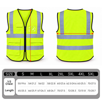 Gilet de sécurité haute visibilité SMASYS multi-poches, imperméable, avec fermeture éclair sur le devant et bande réfléchissante, pour travaux de construction et entrepôt