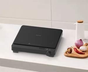 <span class=keywords><strong>Plaque</strong></span> chauffante à <span class=keywords><strong>induction</strong></span> portable OEM 2000W, boîtier en verre, classe énergétique A, écran tactile LCD, 10 niveaux de température - Product Image 1