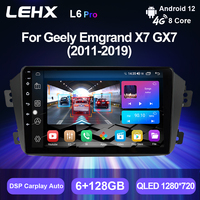 Autoradio portable 2DIN Android 12 QLED/OLED DSP pour tableau de bord Geely Emgrand X7/GX7 2011-2019 avec Android Auto, CarPlay et GPS, garantie 1 an