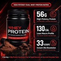 Custom Brand Chocolade Wei-eiwitpoeder 2LB Snelle Absortie Post-Workout Spierherstel Eiwitdrank Poeder