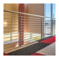Rampe en acier inoxydable carrée pour usage extérieur, design de balustrade