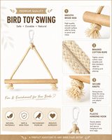 Jouet pour oiseaux en corde de coton naturelle non toxique, balançoire murale, perchoir, accessoire pour la décoration de la cage des petits perroquets