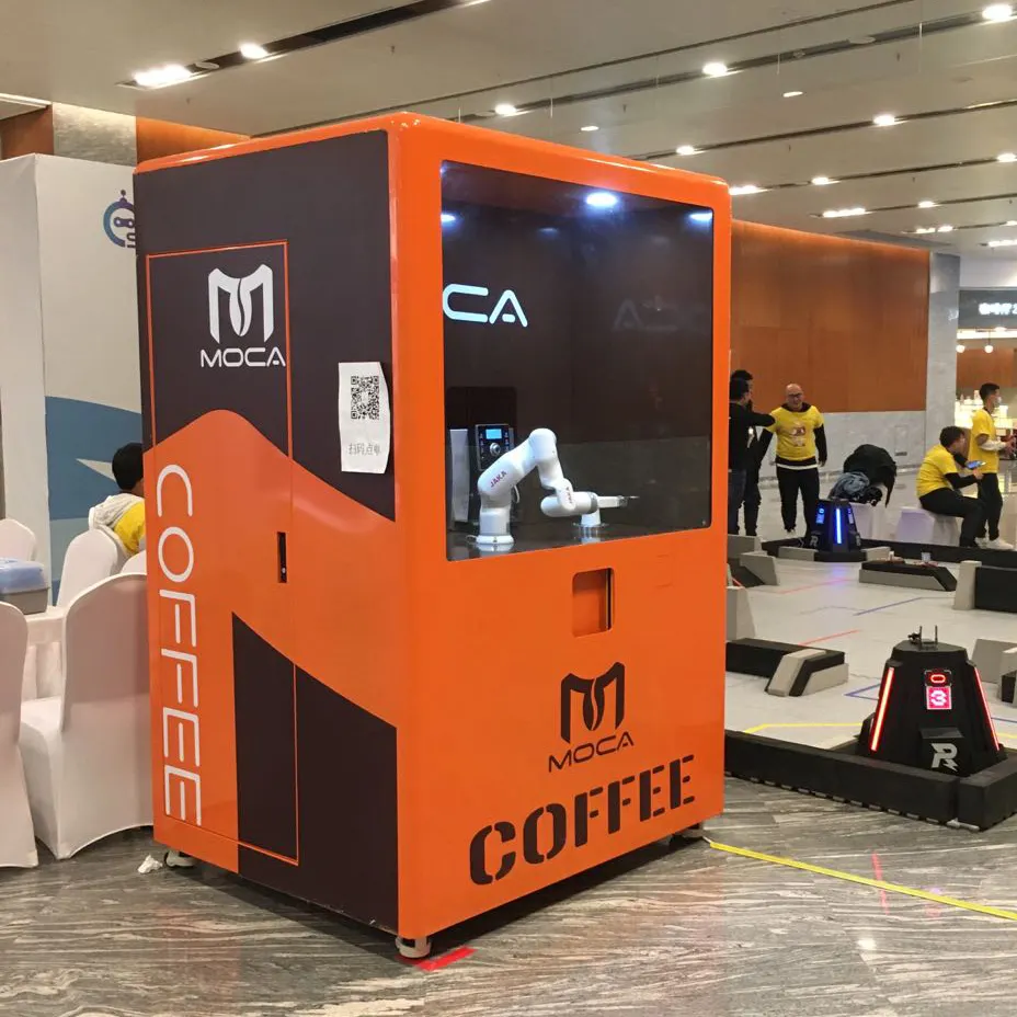 Vendita calda commerciale braccio robotico distributore automatico caffè Robot distributore automatico