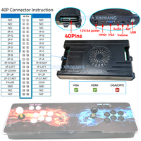 Console de jeu 9800-en-1 Pandora Saga DX2 Plus Arcade Box Version Familiale Carte Mère 40 jeux PCB 3D et Kit 4 Joueurs Jamma
