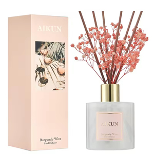 Aikun - Juego de Difusores de Aroma para el Hogar, sin Llama, de Larga Duración, con Varillas de Vidrio, Flores Secas, de Lujo - Product Image 3