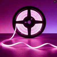 Bande LED COB Tricolore Ultra Fine 2mm 5V 12V Connectivité Super Lumineuse Blanche PCB Flexible pour Éclairage d'Ambiance Intelligent