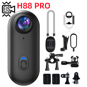 Caméra d'action compacte EIS Waterptoor Thumb Pocket 4K avec Wi-Fi, diffusion en direct, <span class=keywords><strong>mini</strong></span> caméra corporelle noire, caméra portable avec batterie, caméra de surveillance - Product Image 1