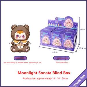 Simpatico Peluche Blind Box Three Little Hairs Moonlight Sonata, Bambola Giocattolo Trendy per Ragazze, Ciondolo Decorativo per Zaino e Portachiavi - Product Image 6