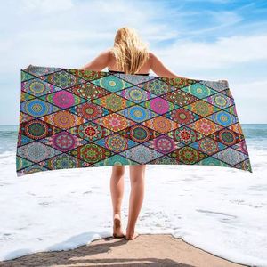 Serviette de plage en microfibre à séchage rapide, douce, sans peluches, imprimée réactif, idéale pour les vacances et la natation – Vente en gros - Product Image 1