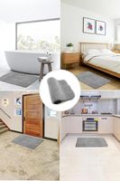 Neptun Anthracite Plush Diatom Bath Mat Washable 25mm Soft Polyester Cotton Back Non Slip Hotel Wholesale Custom Size OEM Water