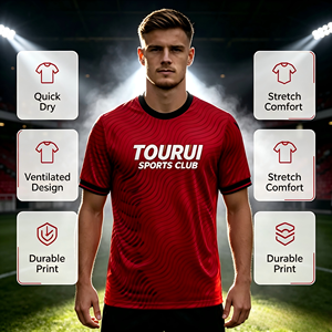 Camiseta <span class=keywords><strong>de</strong></span> Fútbol Masculina <span class=keywords><strong>de</strong></span> Albania 2026, 100% Poliéster, Transpirable y <span class=keywords><strong>de</strong></span> Secado Rápido - Product Image 2
