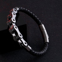 Bracelet en cuir et acier inoxydable personnalisé pour vélo, produit le plus vendu en Europe et aux États-Unis en 2020