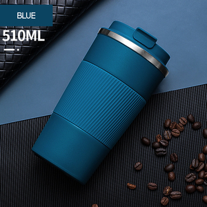 Copo Térmico de Viagem em Aço Inoxidável Isolado com Tampa à Prova de Vazamentos, Parede Dupla a Vácuo, para Café e Chá Quente ou Gelado, com Luva de Silicone - Product Image 5