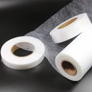 Interfaçage <span class=keywords><strong>thermocollant</strong></span> 25g 100% PA <span class=keywords><strong>Double</strong></span> <span class=keywords><strong>face</strong></span> Adhésif élastique résistant au rétrécissement Ruban de collage pour bricolage - Product Image 1