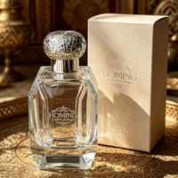 Flacon de parfum en verre de style arabe de haute qualité au design unique, élégant récipient en verre pour emballage de parfum de luxe