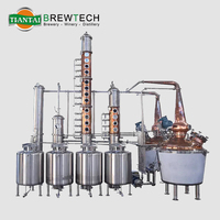 Alambic de distillation automatique en cuivre 500L 1000L 2000L pour alcool, brandy, whisky, rhum, à vapeur électrique