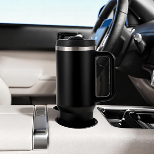 Gobelet de voyage isotherme à double paroi en acier inoxydable 304 de 40 oz avec couvercle et poignée, anti-fuite, style moderne - Product Image 4