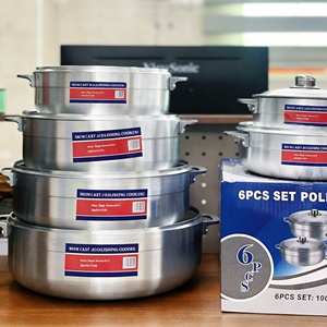 Batterie de cuisine en aluminium épaissi de 12 pièces, grande capacité, comprenant casseroles, faitouts et poêles avec couvercles, marmite à soupe de cuisine <span class=keywords><strong>QQ</strong></span> - Product Image 6