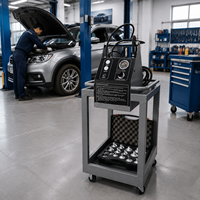 Herramienta de Reparación del Sistema de Frenos de Automóviles Amsxzo HY-5001 DC12V con Cuatro Recipientes de Recuperación de 1L y Diseño de Limpieza por Pulsación
