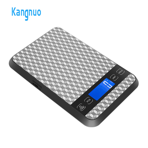 เครื่องชั่งอาหารดิจิตอลแบบตั้งโต๊ะ สแตนเลสบางเฉียบ หน้าจอ LCD ขนาด 15 กก. สำหรับทำอาหาร อบขนม ขายปลีก - Product Image 1
