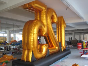 Inflatable Golden Balloon 1.25 Shape for Advertising Events Waterproof & Sun Resistant Electric Air <b>Pump</b> - Product Image 3