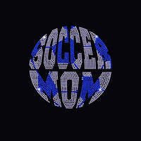 Nouveau design, transfert thermique en vinyle de haute qualité pour T-shirt, motif maman de football avec strass, vente en gros