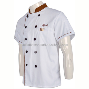 Basic Fit Manteau <span class=keywords><strong>de</strong></span> Chef En Plastique Boutons Manches Courtes Coton Sergé <span class=keywords><strong>Pas</strong></span> <span class=keywords><strong>Cher</strong></span> <span class=keywords><strong>Veste</strong></span> <span class=keywords><strong>de</strong></span> Chef - Product Image 2