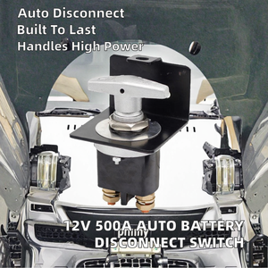 BEISUOS HQ-6610 12V 500A Interrupteur de déconnexion automatique de batterie en cuivre pour voiture, camping-car, bateau, avec plaque de blocage et poignées de coupure/déconnexion - Product Image 2