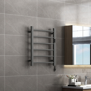 Toallero Eléctrico Moderno de Aluminio Espacial con Calefacción, Adhesivo, Montado en Pared, Impermeable, Negro, con Calentador para Baño y Hotel <span class=keywords><strong>MUBI</strong></span> - Product Image 4