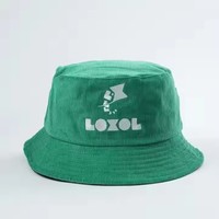 Chapeau de pêcheur réversible pour adulte, en coton noir imprimé d'un côté, motif de sublimation sur deux côtés