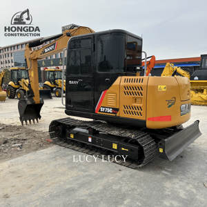 Vente flash Mini pelle sur chenilles Sany SY75C d'occasion Moteur Isuzu 75 tonnes Modèle 2022 Matériel de construction - Product Image 3