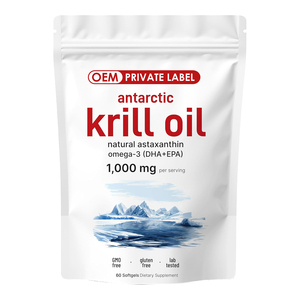 OEM Krill Yağı Yumuşak Kapsül Şeklinde Omega-3'lü EPA, DHA Doğal Astaksantin Takviyesi Bağışıklık Sistemini ve Beyin Sağlığını Destekler - Product Image 1