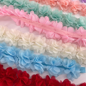 Hot Bán Đa Màu Sắc Giá Rẻ 5Cm 3D Voan Hoa Trim Cho Làm Ăn Mặc - Product Image 4