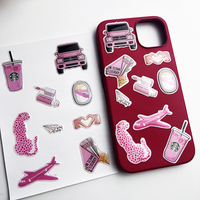 Feuille d'Autocollants Époxy Dôme en Résine 3D Format A6, Transparente, avec Logo Personnalisé pour Coque de Téléphone