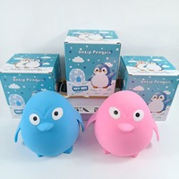 Jouet Squishy Géant Pingouin 18cm, en Caoutchouc à Remontée Lente, Anti-Stress et Fidget pour Filles et Garçons, Animal Mignon Kawaii, Cadeau de Décompression