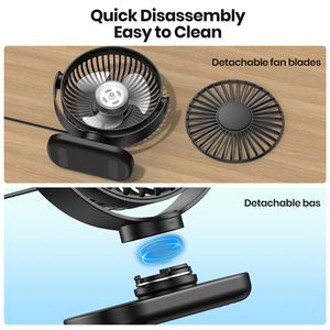 <span class=keywords><strong>Ventilateur</strong></span> de bureau <span class=keywords><strong>USB</strong></span> portable K62C avec câble de 1,2 m, fonctionnement ultra-silencieux, <span class=keywords><strong>grand</strong></span> débit d'air, <span class=keywords><strong>ventilateur</strong></span> de table personnel pour le bureau, la maison, l'étude - Product Image 4