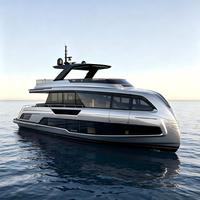 Yacht de luxe ORCA de 70 pieds, coque en aluminium, moteur in-bord 2x1350HP Twin D13 IPS, propulsion à rotation complète à 360°, propulseur de proépilote, tourisme nautique